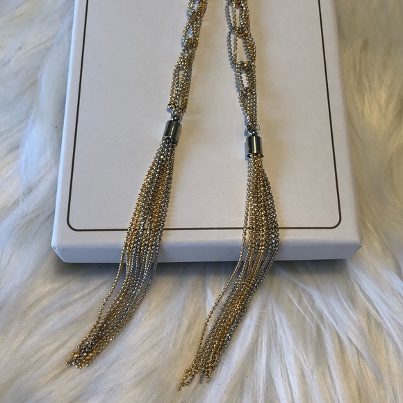 Braided Loop Chain Necklace 2-Tone NWT - Picture 3 of 10
